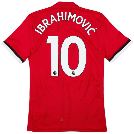 2017-18 Manchester United Authentic Home Shirt Ibrahimovic #10 - 9/10 - (S)