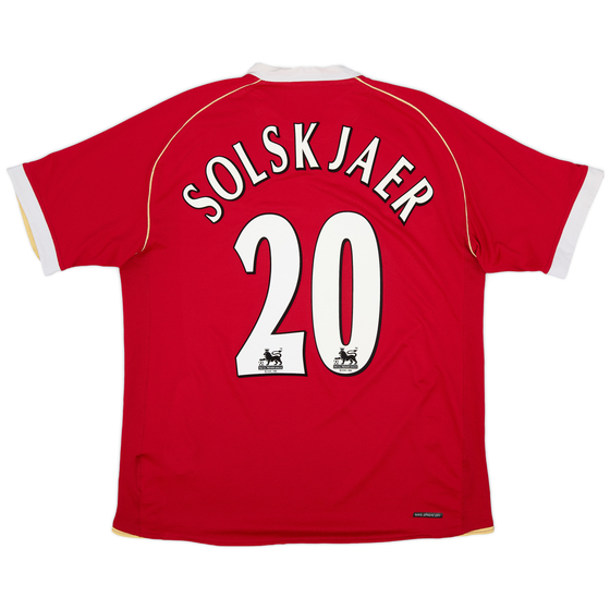 2006-07 Manchester United Home Shirt Solskjaer #20 - 9/10 - (L)