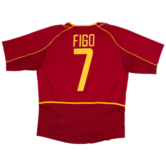 2002-04 Portugal Home Shirt Figo #7 - 8/10 - (L)