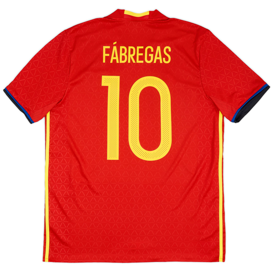 2016-17 Spain Home Shirt Fabregas #10 - 8/10 - (L)