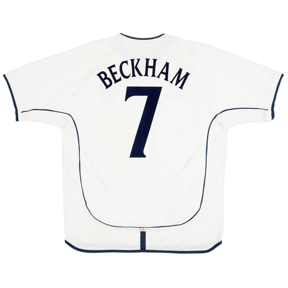 2001-03 England Home Shirt Beckham #7 - 5/10 - (XL)