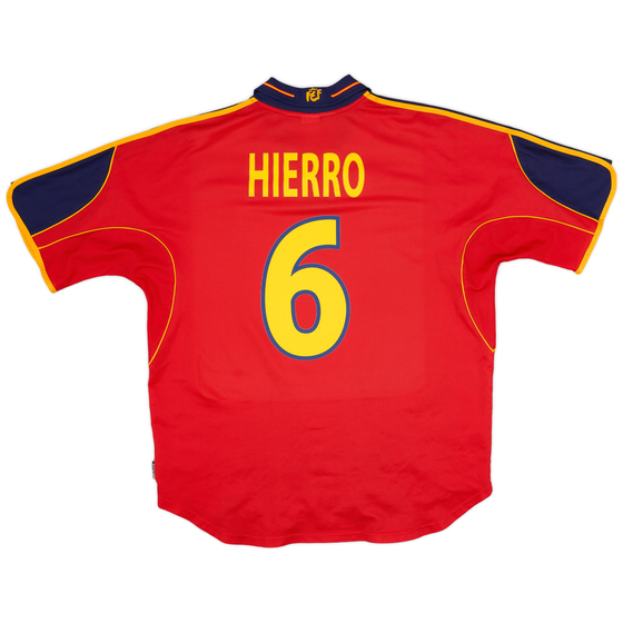 1999-02 Spain Home Shirt Hierro #6 - 6/10 - (XL)