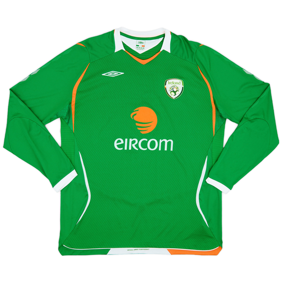 2008-10 Ireland Home L/S Shirt - 9/10 - (XL)