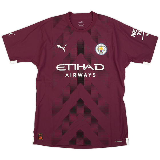 2022-23 Manchester City Match Issue GK Shirt #33 (Carson)