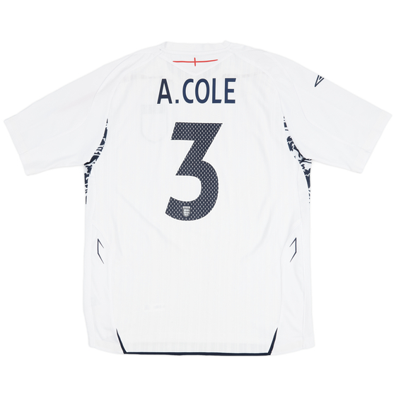 2007-09 England Home Shirt A.Cole #3 - 10/10 - (XL)