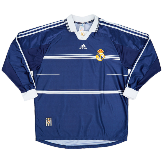 1998-99 Real Madrid Away L/S Shirt - 9/10 - (XL)