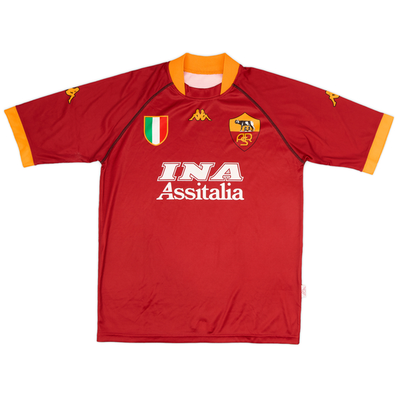 2001-02 Roma Basic Home Shirt - 9/10 - (M)