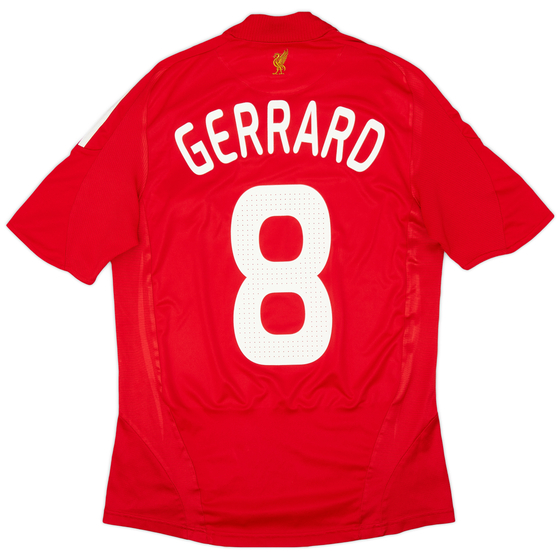 2008-10 Liverpool Home Shirt Gerrard #8 - 8/10 - (S)