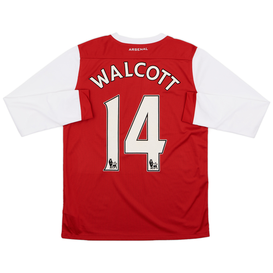 2010-11 Arsenal Home L/S Shirt Walcott #14 - 9/10 - (XL.Boys)