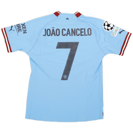 2022-23 Manchester City Match Issue Champions League Home Shirt Joao Cancelo #7