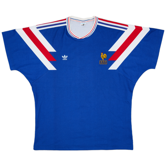1989-90 France Home Shirt #8 - 9/10 - (XL)