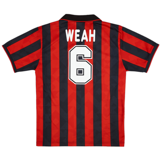 1995-96 AC Milan Home Shirt Weah #6 - 9/10 - (L)