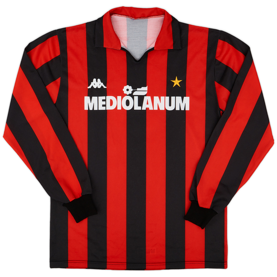 1989-90 AC Milan Home Shirt #9 - 9/10 - (L)