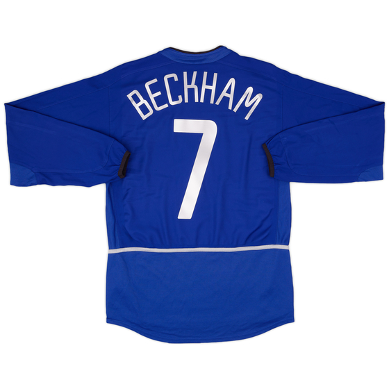 2002-03 Manchester United Third L/S Shirt Beckham #7 - 5/10 - (S)