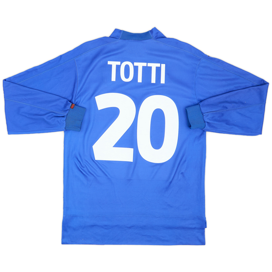 1998-99 Italy Home L/S Shirt Totti #20 - 6/10 - (S)