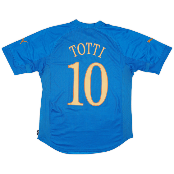 2004-06 Italy Home Shirt Totti #10 - 8/10 - (L)