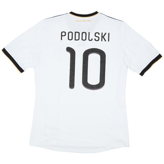 2010-11 Germany Home Shirt Podolski #10 - 7/10 - (XL)