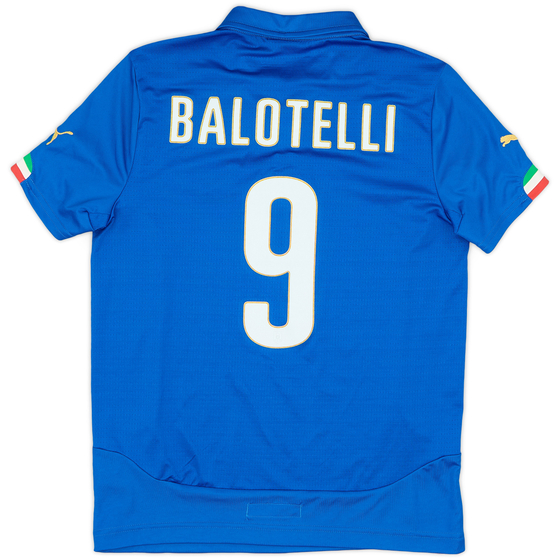 2014-15 Italy Home Shirt Balotelli #9 - 9/10 - (L.Boys)