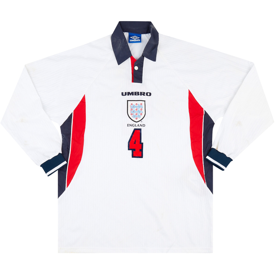 1997-99 England Match Issue Home L/S Shirt #4 (Butt)