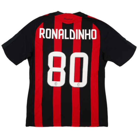 2008-09 AC Milan Home Shirt Ronaldinho #80 - 6/10 - (M)