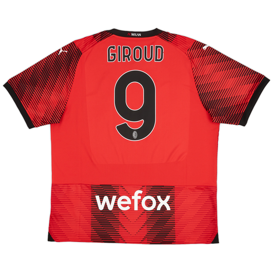 2023-24 AC Milan Home Shirt Giroud #9 (XL)