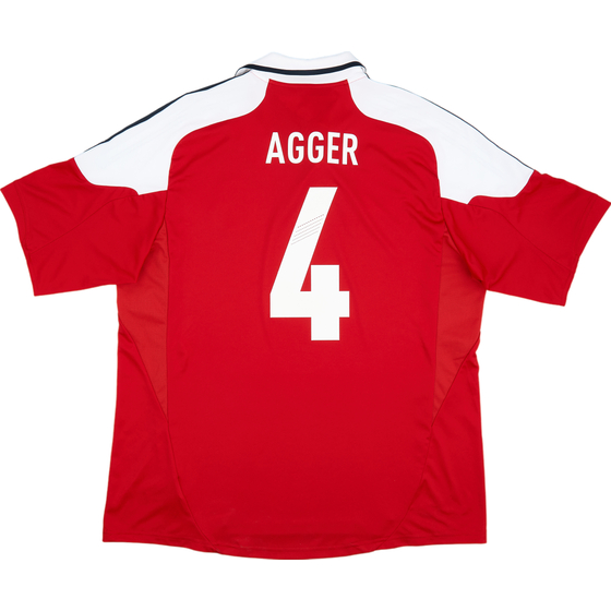 2012-13 Denmark Home Shirt Agger #4 - 9/10 - (XL)