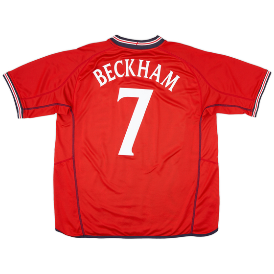 2002-04 England Away Shirt Beckham #7 - 9/10 - (XL)