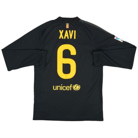 2011-12 Barcelona Away L/S Shirt Xavi #6 - 6/10 - (M)