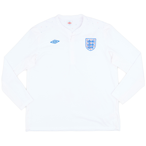 2010-11 England Home L/S Shirt - 9/10 - (XXL)