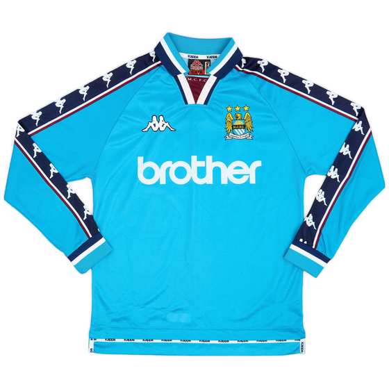 1997-99 Manchester City Home L/S Shirt - 8/10 - (S)