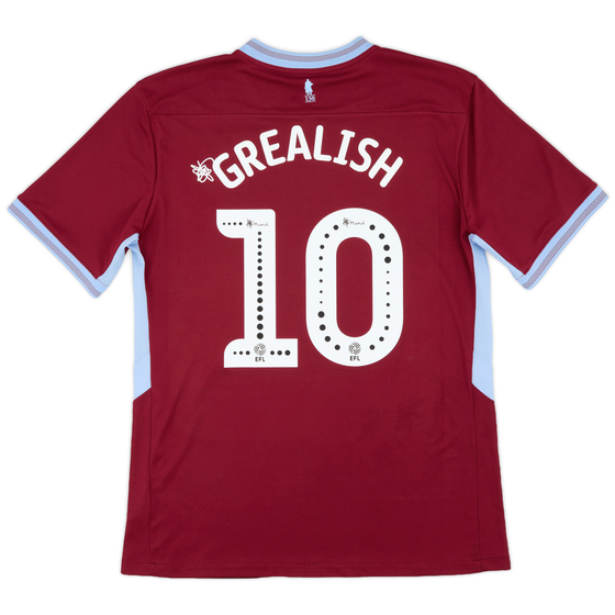 2018-19 Aston Villa Home Shirt Grealish #10 - 9/10 - (L)