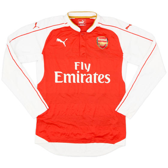 2015-16 Arsenal Authentic Home L/S Shirt #15 - 8/10 - (M)