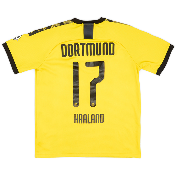 2019-20 Borussia Dortmund Home Shirt Haaland #17 - 6/10 - (L.Boys)