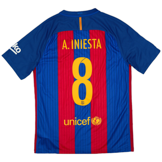 2016-17 Barcelona Home Shirt A.Iniesta #8 (M)