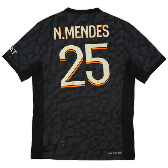 2023-24 Paris Saint-Germain Authentic Third Shirt N. Mendes #25 (M)