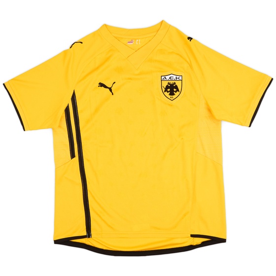 2009-10 AEK Athens Home Shirt - 8/10 - (L)