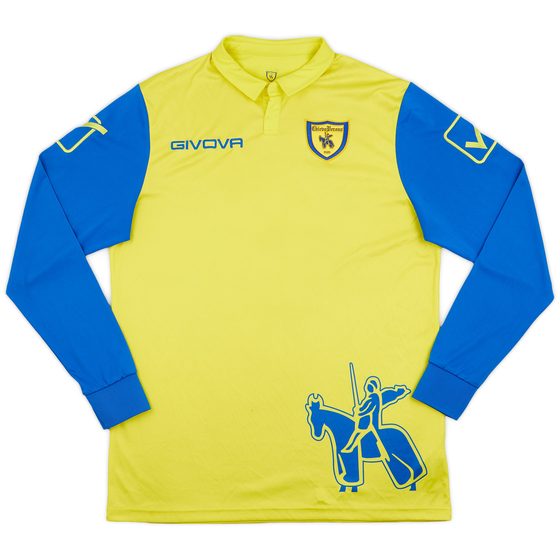 2014-15 Chievo Verona Home L/S Shirt - 5/10 - (L)