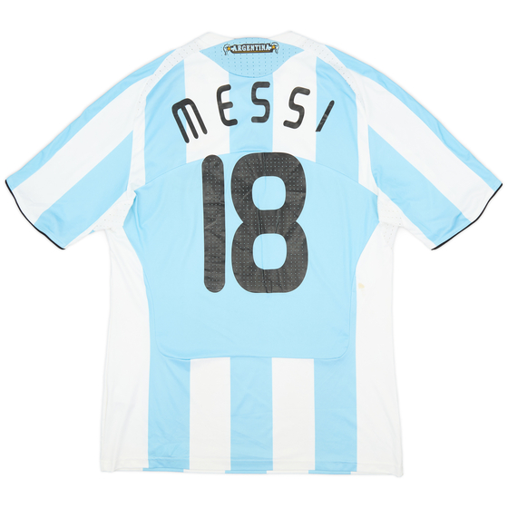 2007-09 Argentina Home Shirt Messi #18 - 6/10 - (L)
