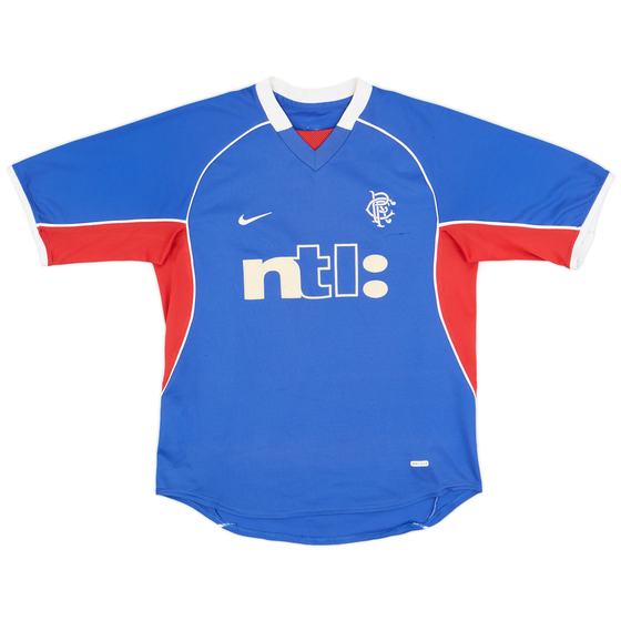2001-02 Rangers Home Shirt - 7/10 - (XL.Boys)