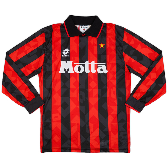 1993-94 AC Milan Home L/S Shirt - 9/10 - (M)
