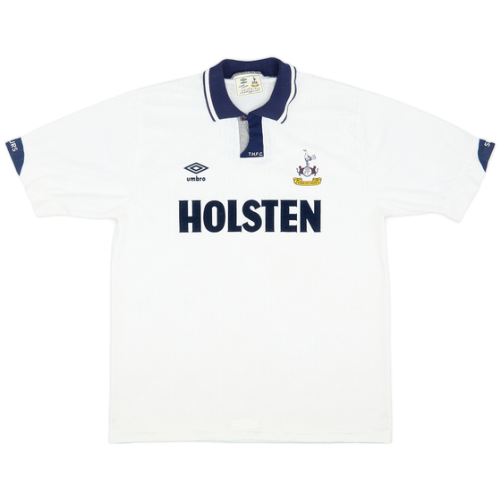 1991-93 Tottenham Home Shirt - 9/10 - (L)