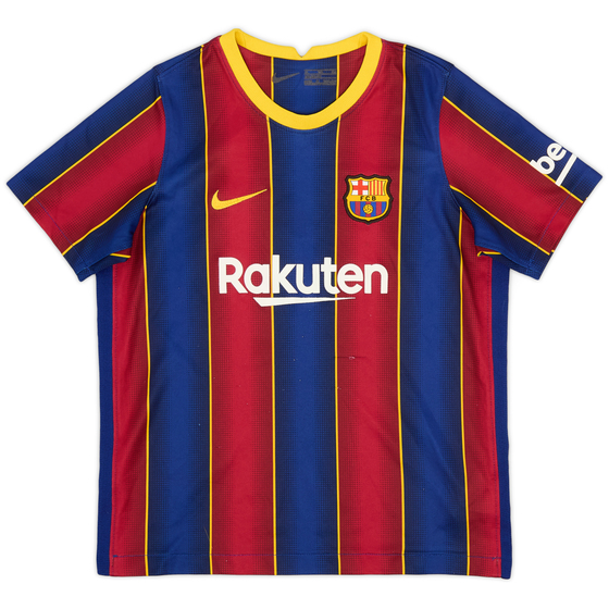 2020-21 Barcelona Home Shirt - 8/10 - (S.Boys)