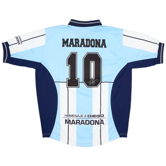 2001 Argentina Fila Farewell Diego Testimonial Shirt Maradona #10 - 8/10 - (M)