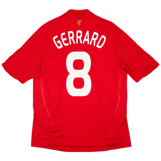2008-10 Liverpool Home Shirt Gerrard #8 - 7/10 - (L)