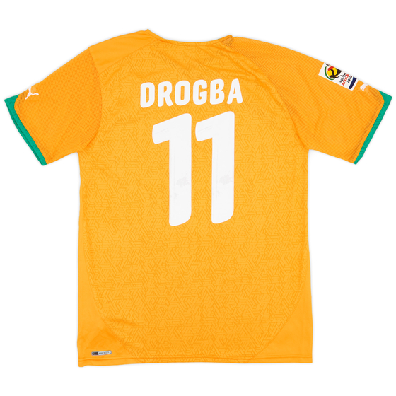 2010-11 Ivory Coast Home Shirt Drogba #11 - 9/10 - (M)