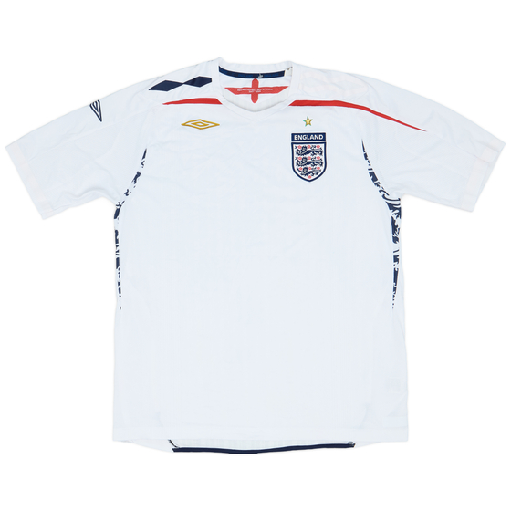 2007-09 England Home Shirt - 7/10 - (XL)