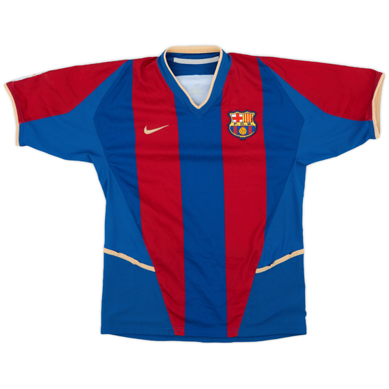 2002-03 Barcelona Home Shirt - 7/10 - (M.Boys)