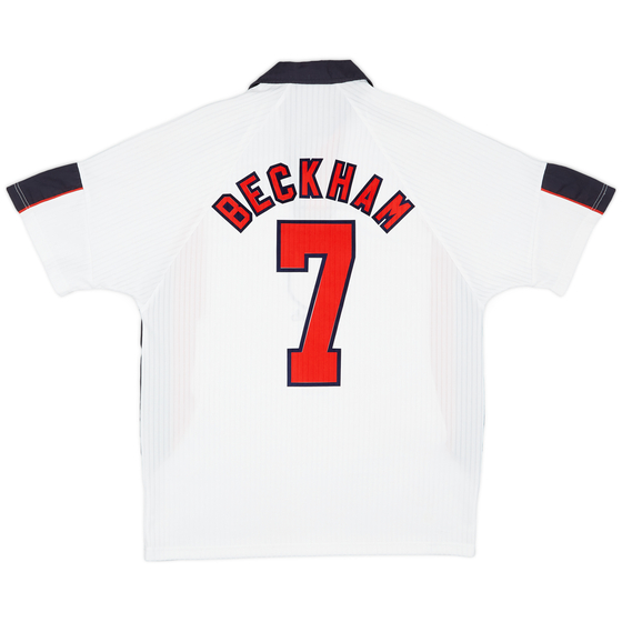 1997-99 England Home Shirt Beckham #7 - 9/10 - (L)