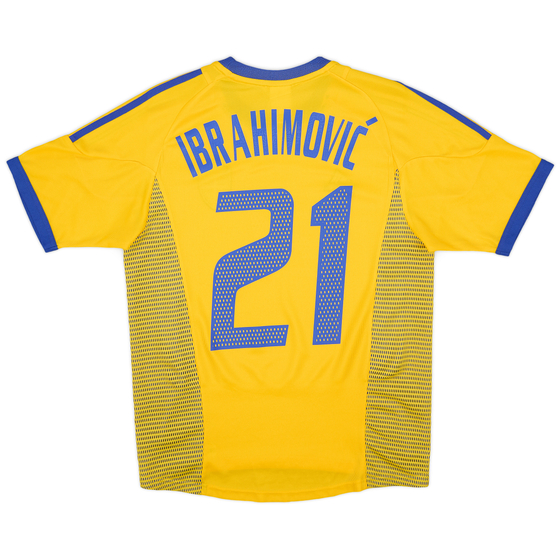 2002-03 Sweden Home Shirt Ibrahimović #21 - 9/10 - (S)