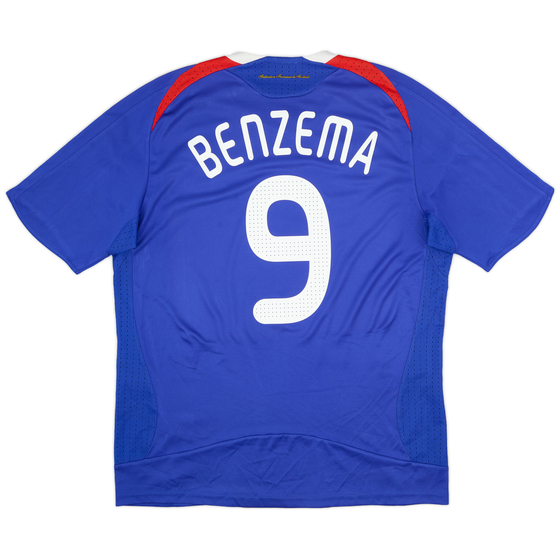 2007-08 France Home Shirt Benzema #9 - 8/10 - (L)